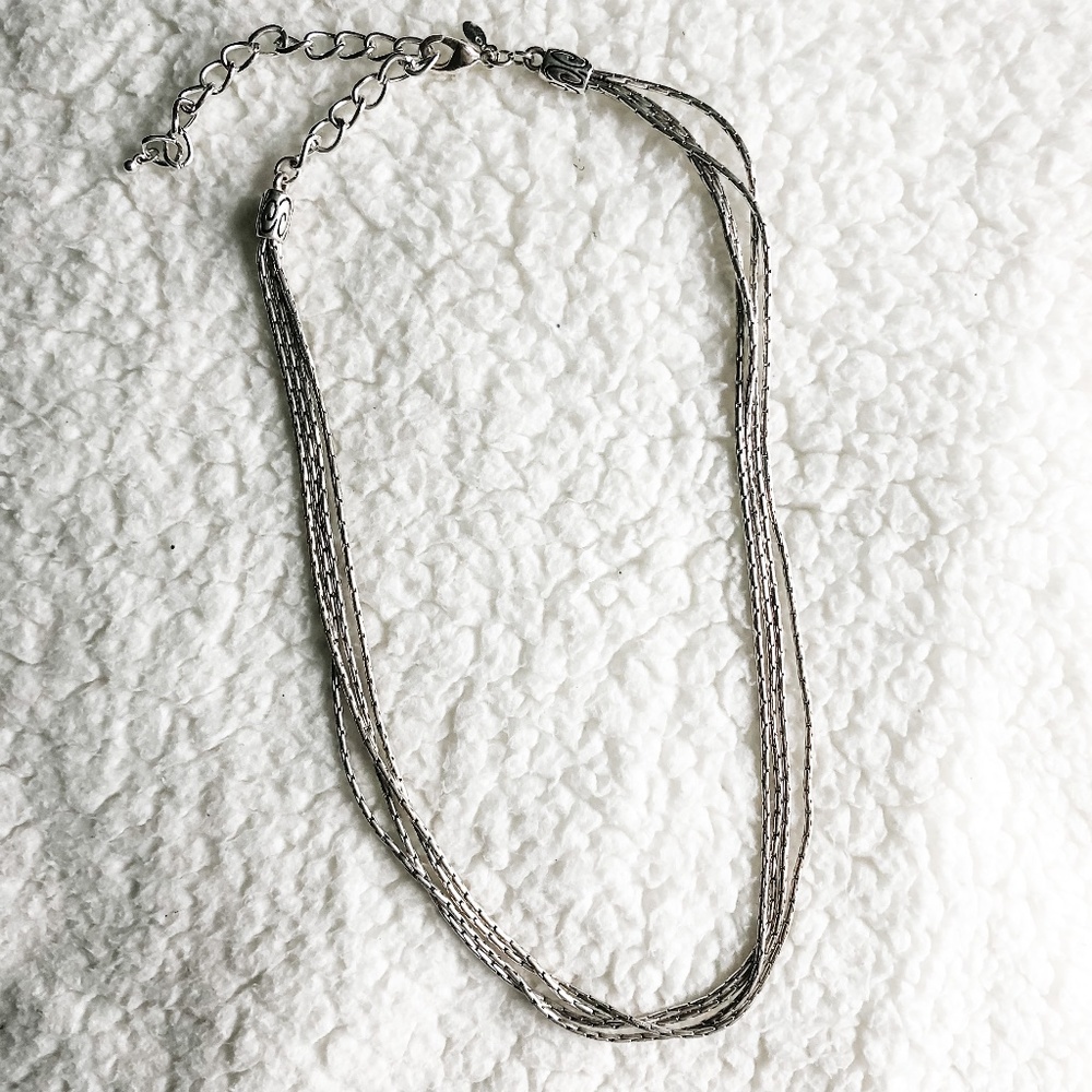 4-Strand Silver Chain Necklace 17"
